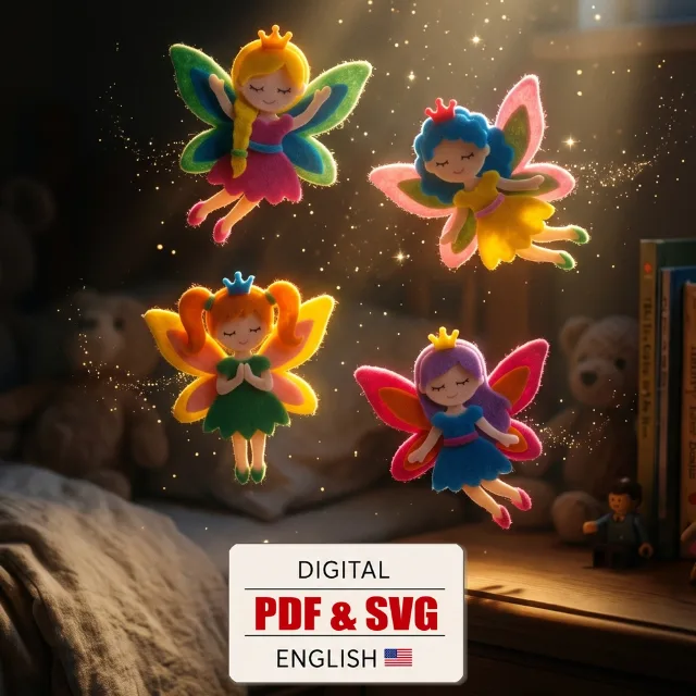 No-Sew Fairy Craft Patterns Bundle – 4 PDF Patterns
